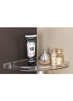 iSTAR iSTAR Multipurpose Unbreakable Acrylic Bathroom Shelves Bathroom Accessories Corner Wall Shelf (Size 8 inch, 10 Inch, 12 Inch) (3 Piece Set) (Transparent)  - Image 3