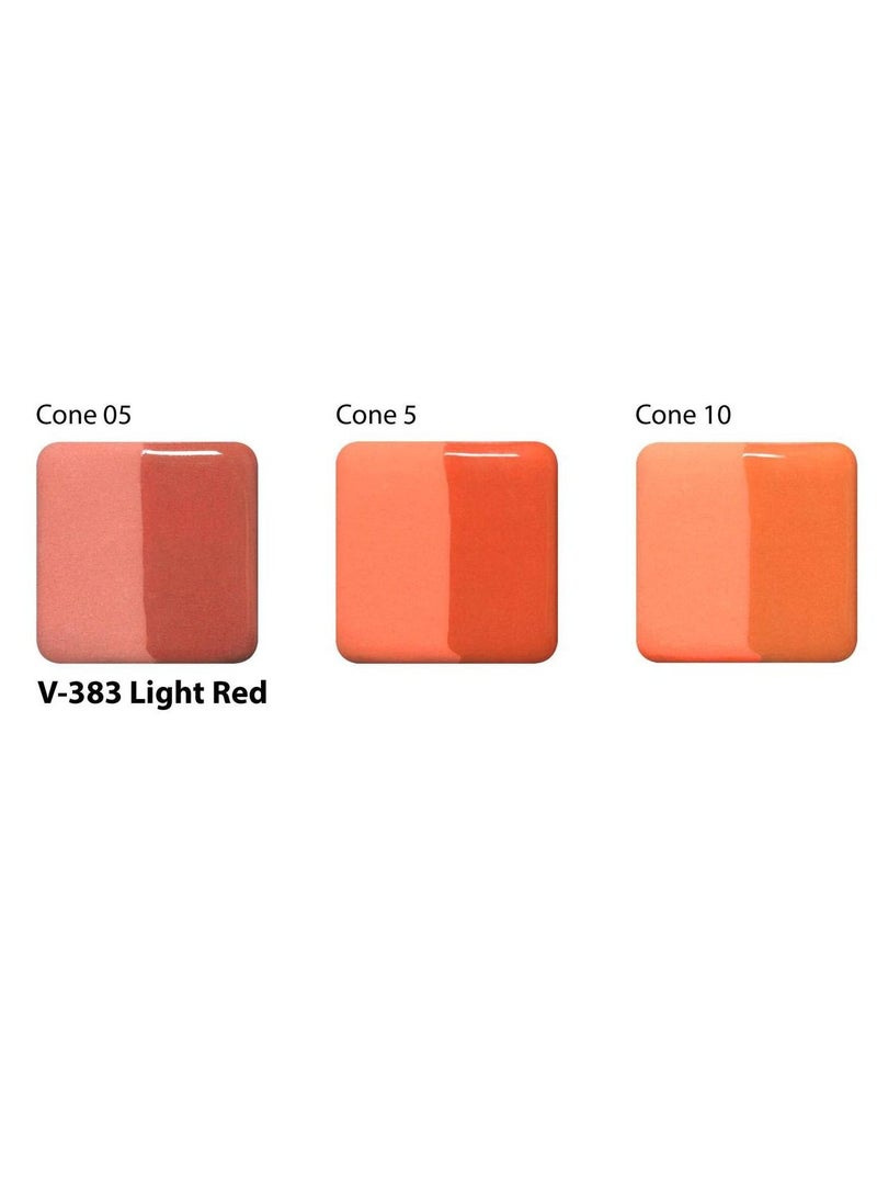أماكو Amaco Velvet V-383 Light Red Underglaze خالي من الرصاص للفخار والسيراميك 2 أونصة - Image 2