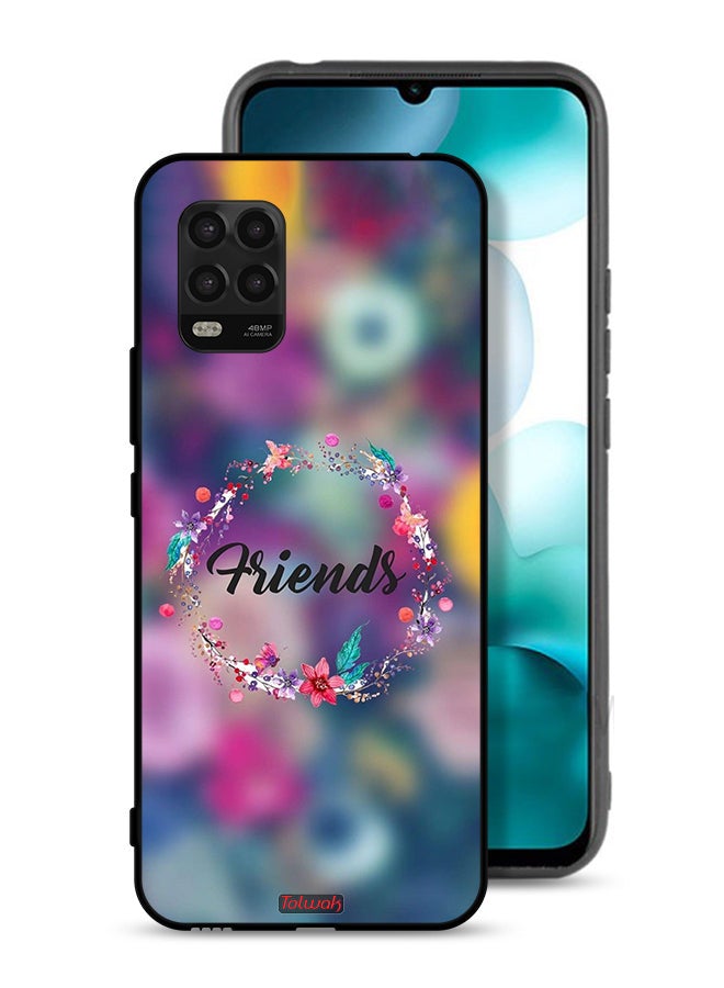 Tolwak Xiaomi Mi 10 Lite 5G Protective Case Cover Friends In Flowers Ring Art - Image 1
