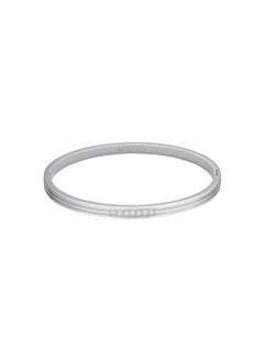 RoseField Rosefield Striped Bangle with Crystals Silver - JBSCS-J1038  - Image 1