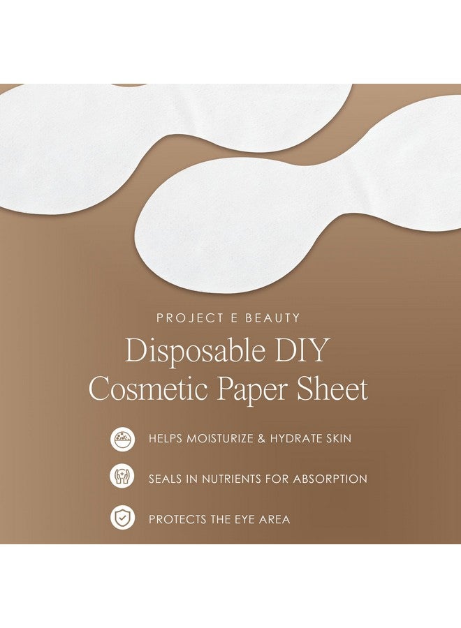 Project E Beauty 100pcs Disposable DIY Non-Woven Eye Mask Paper by Project E Beauty | DIY Cotton Eye Care Mask | for Skincare & Spa Salon Use | Cosmetic Facial Paper for Toner, Serum, or Lotion (100, Eye Shaped) - Image 2