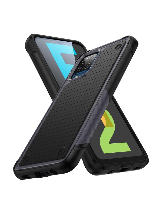 اس-توب جراب لهاتف Samsung Galaxy F12 PC + جراب هاتف واقٍ مقاوم للصدمات من مادة TPU - Image 1