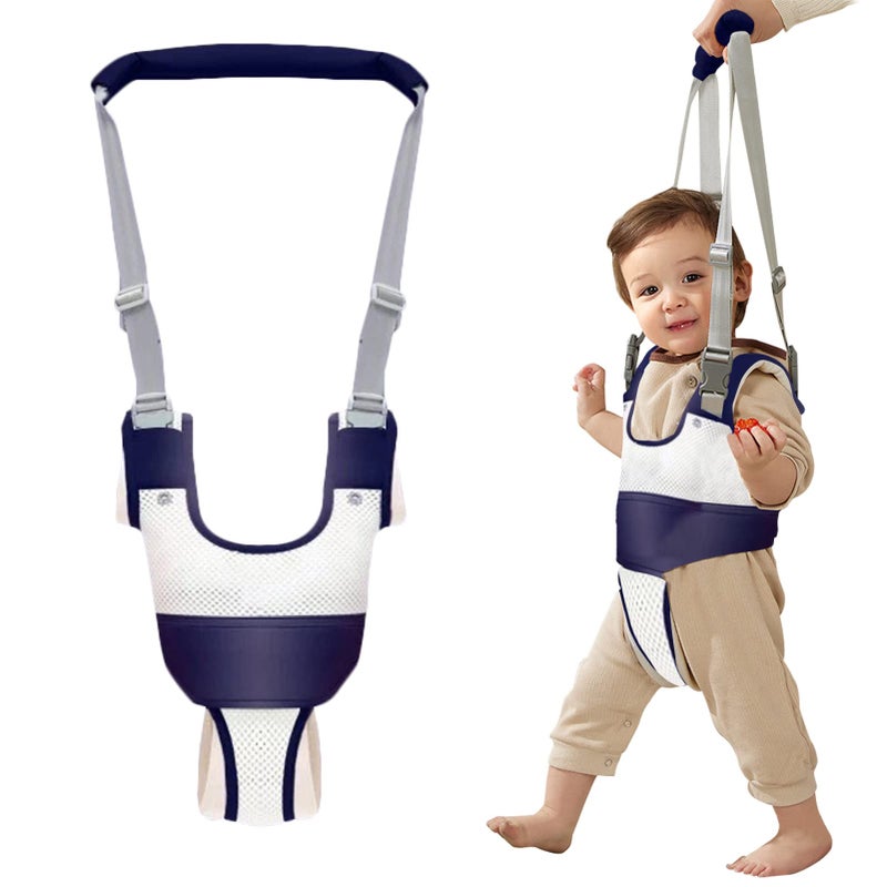 Ocanoiy Baby Walker Breathable Baby Walking Harness Handheld Kids Walker Helper Toddler Infant Walker Harness Assistant Belt Pulling and Lifting Dual Use Walking Assistant Strap DarkBlue 1 - Image 2