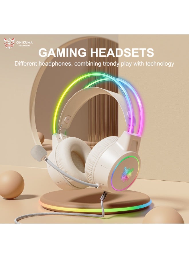 onikuma X15 Pro Wired PC Gaming Headphone with Mic and LED Light - Image 5