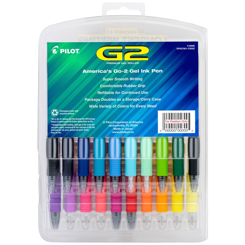 Pilot G2 Premium Gel Pens, Gel Roller Pens, Fine Point 0.7 mm Assorted Colors 20 - Image 2