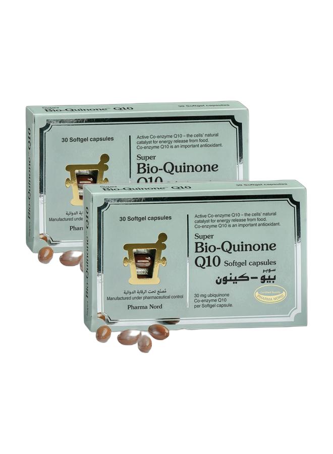 فارما نورد علبتين كو كيو 10 سوبر بيو-كينون - 30 كبسولة جيلاتينية (علبتين 60 كبسولة) - Image 1