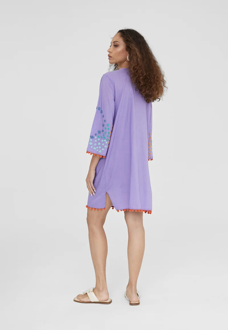 Lola Casademunt Short embroidered caftan