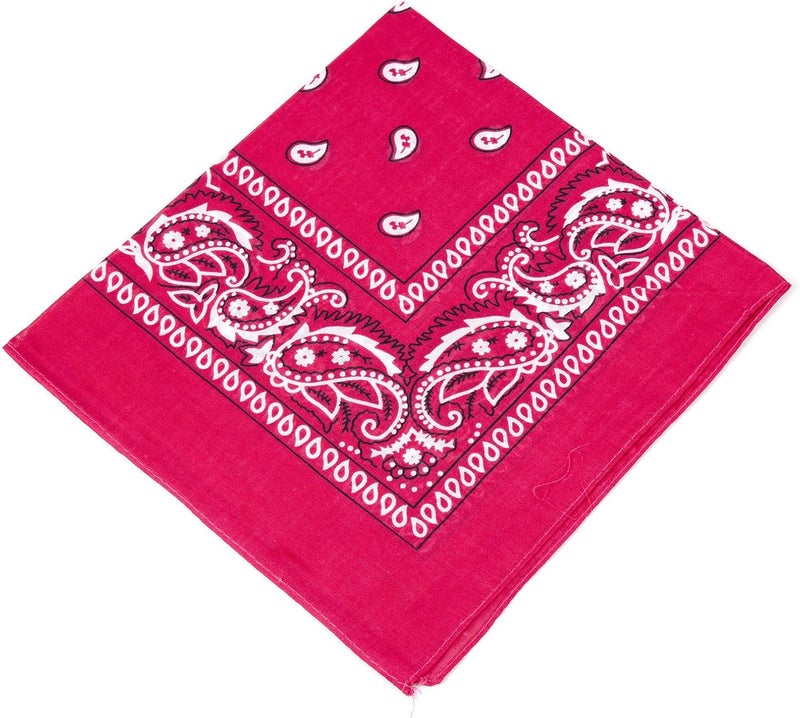Boolavard 1s, 6s, 9s or 12 Pack Cowboy Bandanas Bandana with Original Paisley Pattern - Image 1