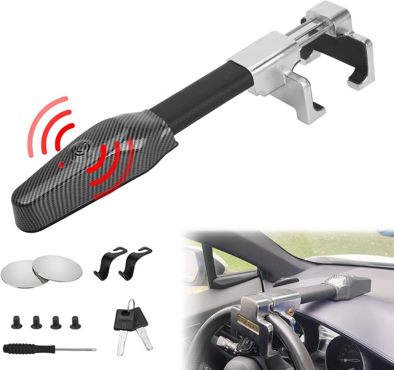 OPSOOPI Steering Wheel Lock with 130db Alarm - Universal Car Security for Truck/Auto/SUV/Van - Image 1