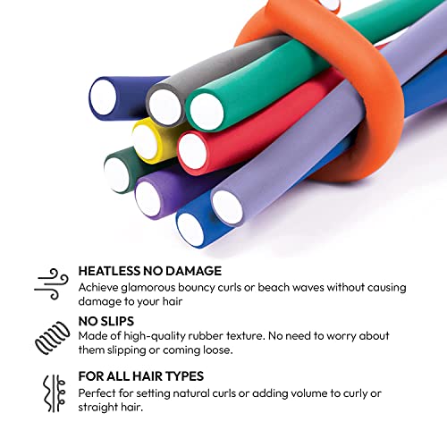 MEPOINT Flexible Foam Curling Rods,Twist Foam Hair Rollers,Soft Foam No Heat Hair Rods Curlers Home Use for Women Girls Long and Short Hair to Sleep– 6 Pack - Image 2