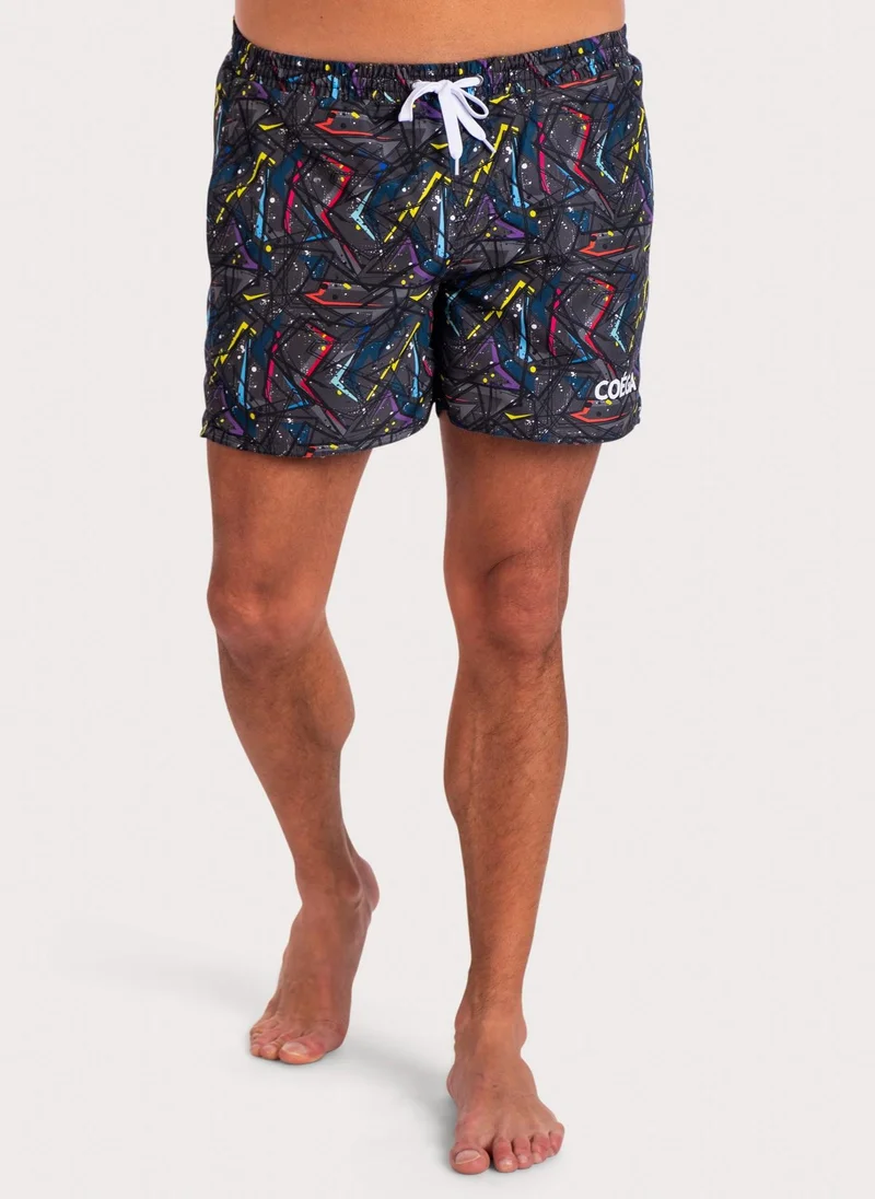 COEGA SUNWEAR COEGA Mens Boardshorts - Green Abstract Paint