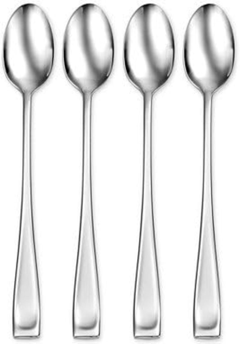 Oneida Silverware Set Moda Fine Flatware 4Piece Iced Teaspoon Set Service for 4 Dishwasher Safe 1810 Stainless Steel Mirror Finish Home and Kitchen Utensils Long Spoons Silver 4 Piece - Image 2