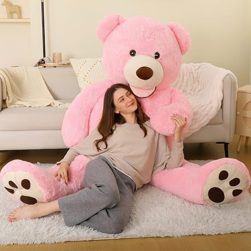 MorisMos Giant Teddy Bear Plush 6ft Life Size Huge Pink Teddy Bears for Girlfriend 6 Foot Large Big Stuffed Animal Gifts for Wife Lover on Valentines Anniversary Birthday - Image 1