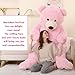 MorisMos Giant Teddy Bear Plush 6ft Life Size Huge Pink Teddy Bears for Girlfriend 6 Foot Large Big Stuffed Animal Gifts for Wife Lover on Valentines Anniversary Birthday - Image 4