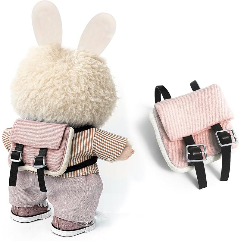 17cm (6.7inch) Doll School Backpack, Mini Backpack Accessory, 17cm Doll Accessories, Pink