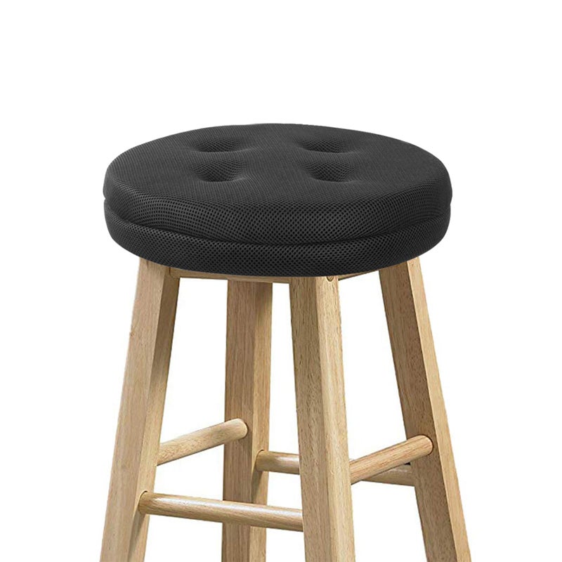 BAIBU baibu Bar Stool Cushions Super Breathable Round Bar Stool Covers Seat Cushion Round with Elastic Black 13  One Cushion Only 