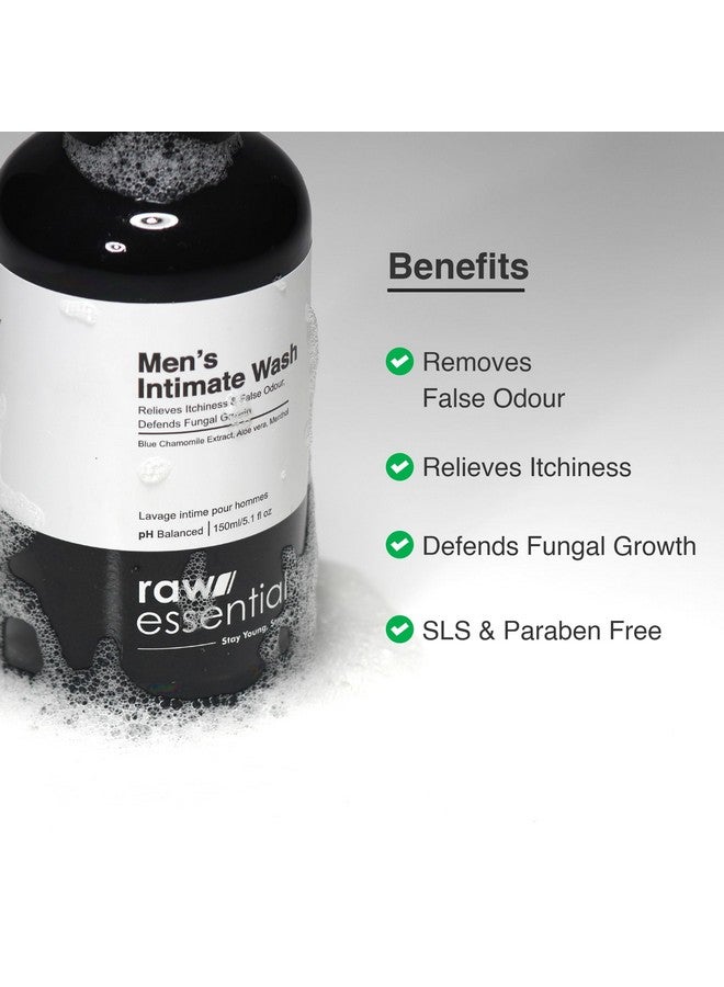 Raw Essentials Intimate Wash for Men 150 ml, Relieves Itchiness & Odour, Prevents Fungal Growth, Brightens Groin Area, pH Balanced, Sulphate Free, Paraben Free - Image 4
