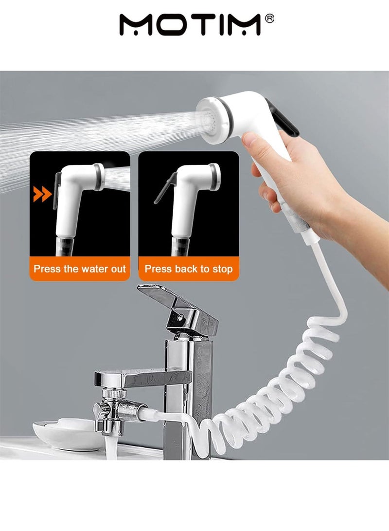Motim Portable Bidet Sprayer Travel Set with Bag High Quality Reusable Extendable Hose Ergonomic Handle Fast  Installation for Toilet Camping - Image 5