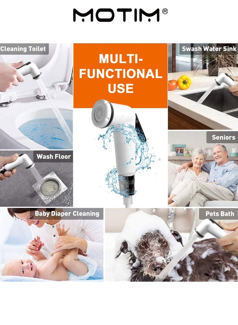 Motim Portable Bidet Sprayer Travel Set with Bag High Quality Reusable Extendable Hose Ergonomic Handle Fast  Installation for Toilet Camping - Image 3