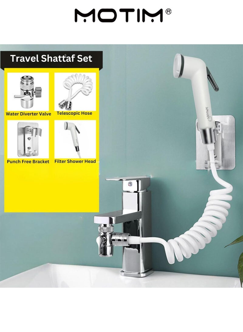 Motim Portable Bidet Sprayer Travel Set with Bag High Quality Reusable Extendable Hose Ergonomic Handle Fast  Installation for Toilet Camping - Image 2