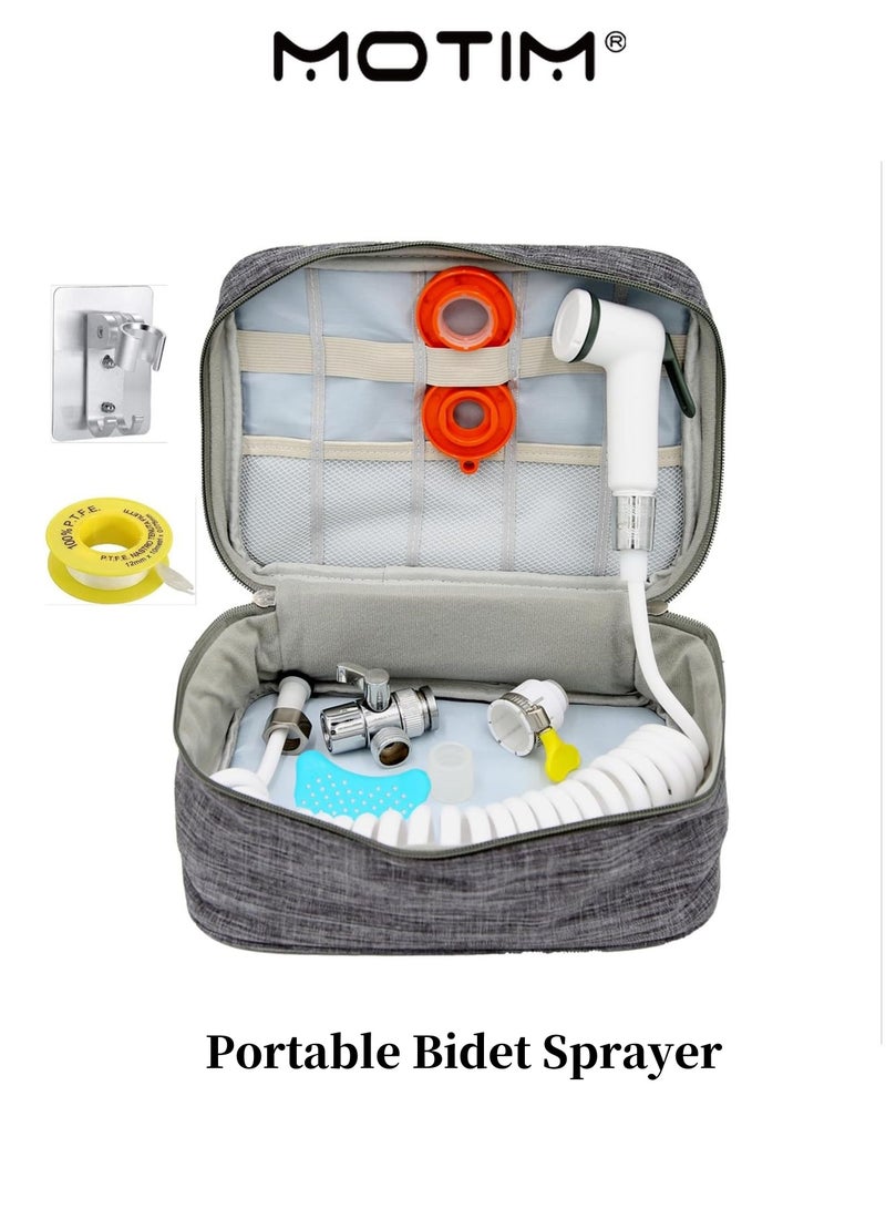 Motim Portable Bidet Sprayer Travel Set with Bag High Quality Reusable Extendable Hose Ergonomic Handle Fast  Installation for Toilet Camping - Image 1