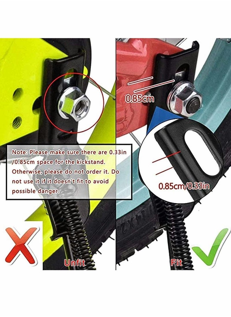 Excefore Bike Kickstand, for 18" Kids Bicycle Kick, Stand Rear Mount Premium Steel with Pad Rest 18 inch Replacement Training Wheel (Black, 1PCS) - Image 2