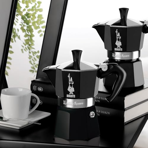 Bialetti Moka Express Iconic Italian Stovetop Espresso Maker (Black, 6 Cups) - Image 2