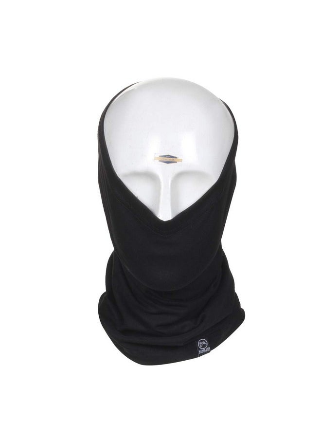 BISMAADH - BISMAADH Men Cotton Outdoor Magic Head And Face Cover Elastic Seamless Bandana Neck Gaiter Scarf Uv Resistence Mask Sport Headwear For Yoga Running Biking Riding Motorcycling, Black - Image 1