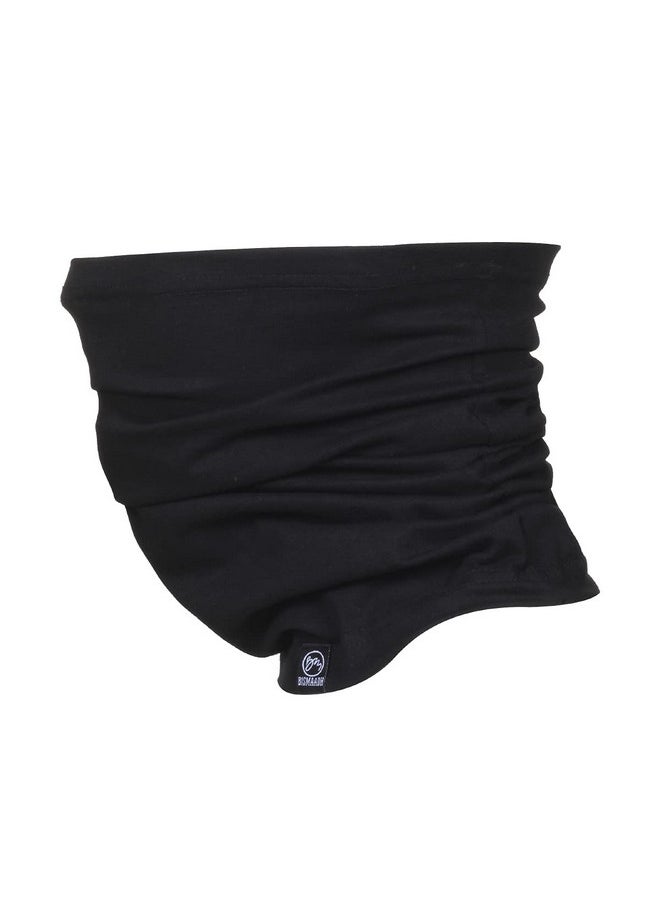 BISMAADH - BISMAADH Men Cotton Outdoor Magic Head And Face Cover Elastic Seamless Bandana Neck Gaiter Scarf Uv Resistence Mask Sport Headwear For Yoga Running Biking Riding Motorcycling, Black - Image 1