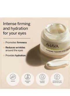 AHAVA AHAVA Extreme Firming Eye Cream - Firms, Hydrates, Smoothes & Reduce Wrinkles of Eye Area, Enriched with Extreme Complex, Exclusive Dead Sea Osmoter, Peptides, Hyaluronic Acid & Shea Butter, 0.5 Fl.Oz  - Image 4