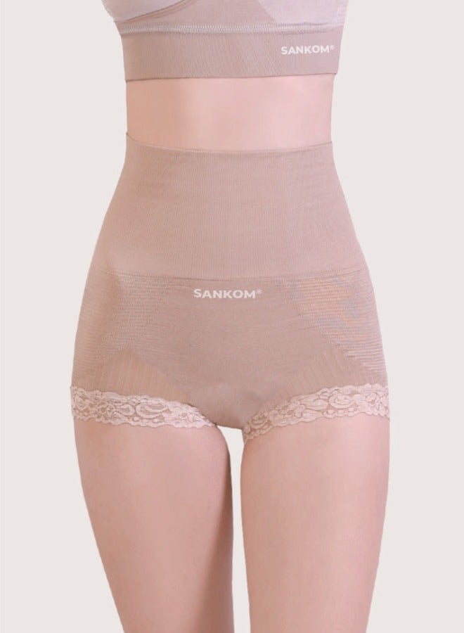 SANKOM Classic Shapewear Briefs for Women - High Waist Tummy Control Underwear with Posture Support | Seamless, Breathable & Comfortable Body Shaper for Everyday Wear | Supports Back Comfortably & Feels light in UAE’s Warm Weather. - Image 3