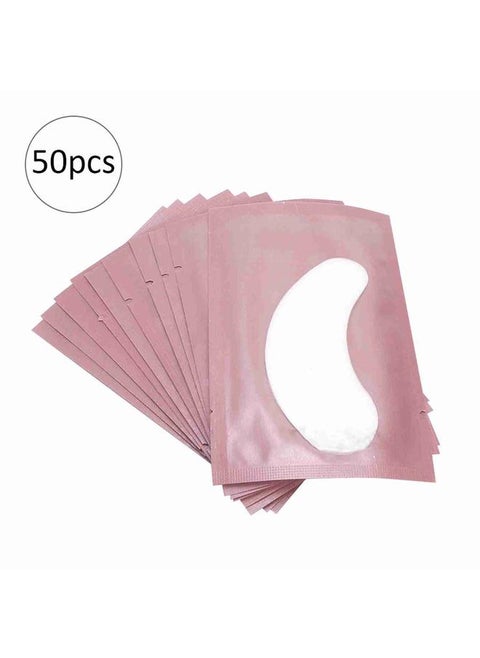 50pcs Eyelash Grafting Isolation Pad Makeup Eyelash Extension Patch Sticker (Pink)