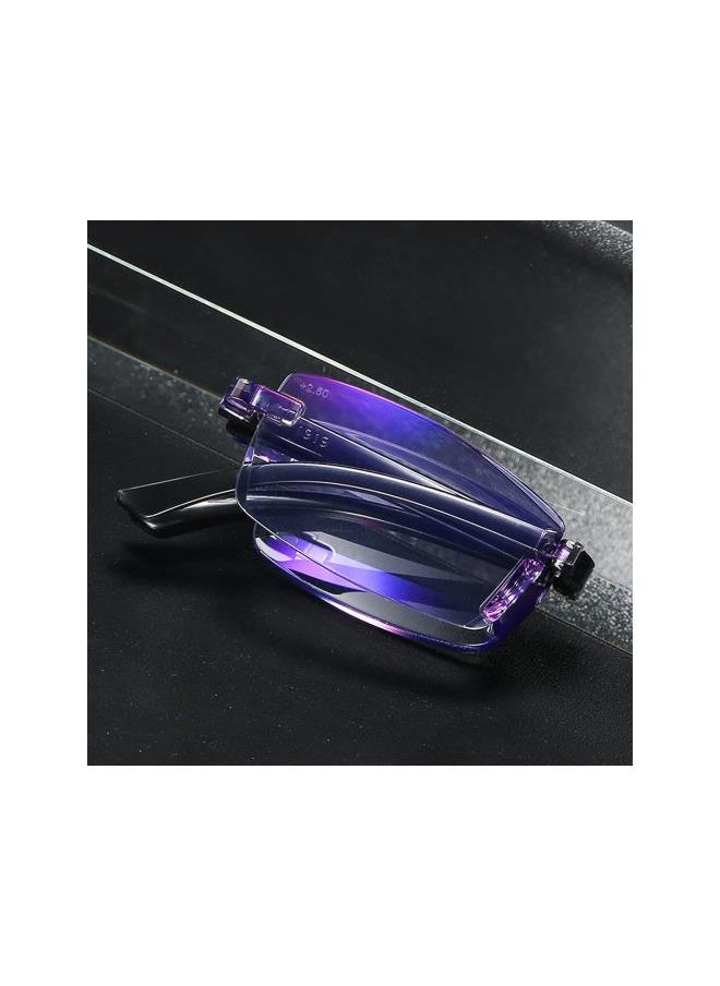 Generic - 2 Pcs New Diamond-cut Bifocal Progressive and Anti-blue Eyewear, Foldable Far and Near Dual-Use Reading Glasses (+300) - Image 1