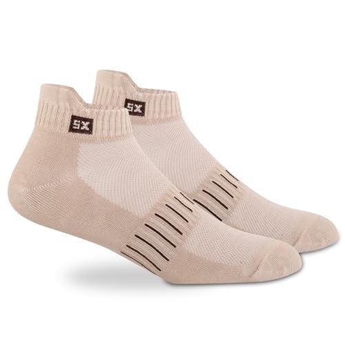 Supersox Bamboo Ankle Length Socks for Woman & Men | 4 Times Softer than Cotton | Sustainable Fabric | Anti-Odour Socks for Sports, Gym & Daily Wear | Beige Colour | Pack of 1 - Image 1