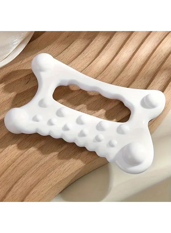 Porcelain White Ergonomic Thumb Massage Tool White Wave Edge Physical Board Deep Tissue Relaxation Facial Contouring Acupressure Durable PP Material Suitable For All Seasons - Image 5