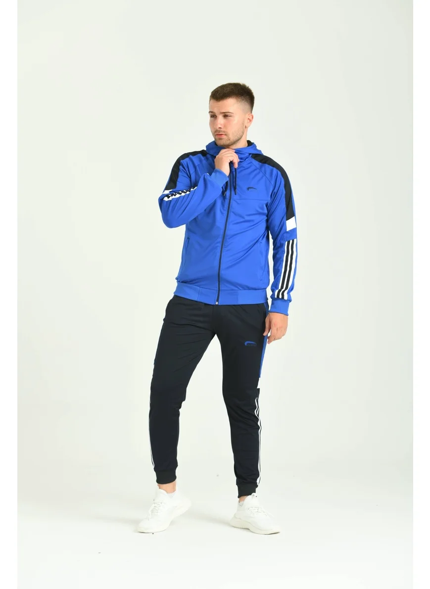 Cramp Spor Stripe Diving Fabric Men's Suit on the Arm