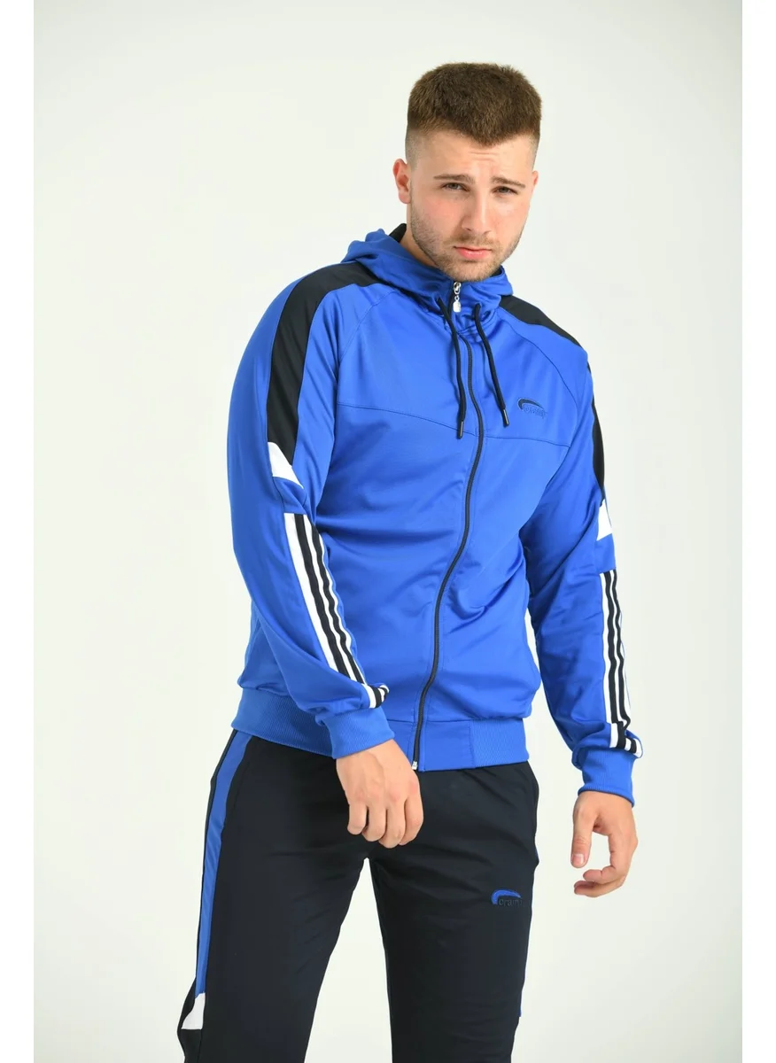 Cramp Spor Stripe Diving Fabric Men's Suit on the Arm