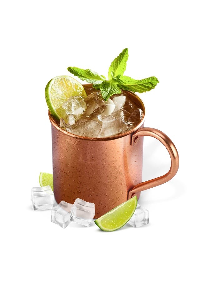 Solid Copper Moscow Mule Mugs, Pure Copper Mugs with Riveted Handles, Unlined Authentic Moscow Mule Mugs, Includes 15 Moscow Mule Recipes and 100 Variations, 22oz Capacity - Solid Copper - Image 1