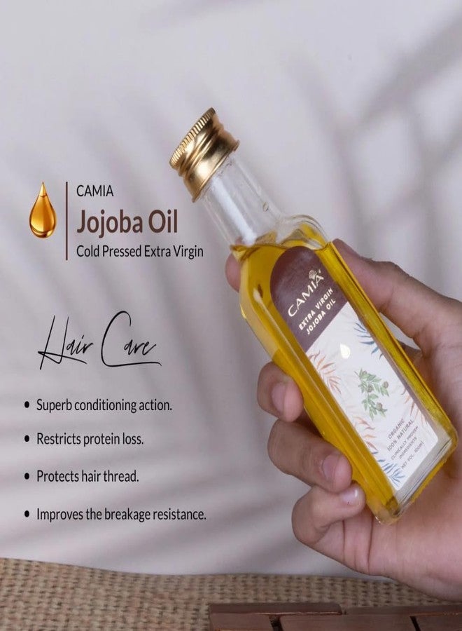 CAMIA زيت الجوجوبا العضوي المعصور على البارد من كاميا، 100 مل + زيت اللبان العطري، 15 مل + صابون اللبان، 125 جم | مجموعة غنية بمضادات الأكسدة ومضادة للشيخوخة للبشرة الدهنية | مجموعة متكاملة للعناية بالبشرة - Image 3