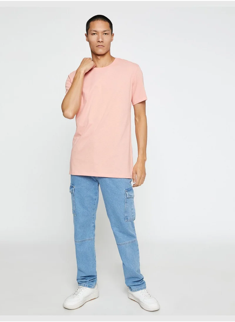 KOTON Basic T-Shirt Crew Neck Short Sleeve Cotton
