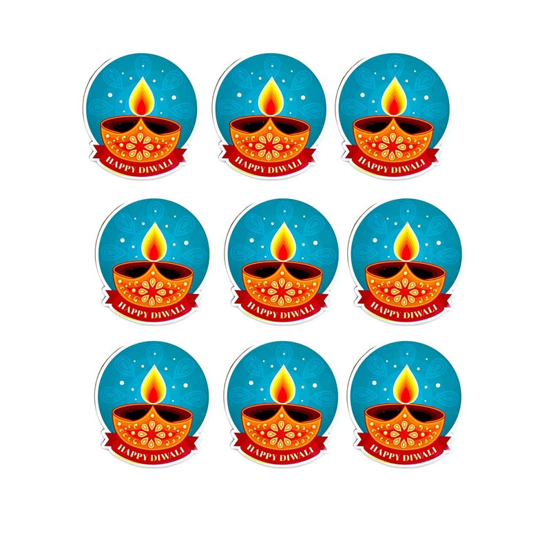 Curious Button Wooden Hanging Deepak for Diwali Decoration Set of 9 PcsDiwali Decoration Diya Items for Home dcorHappy Diwali Decoration ItemsdiwalidcorDiwali Decorations - Image 1