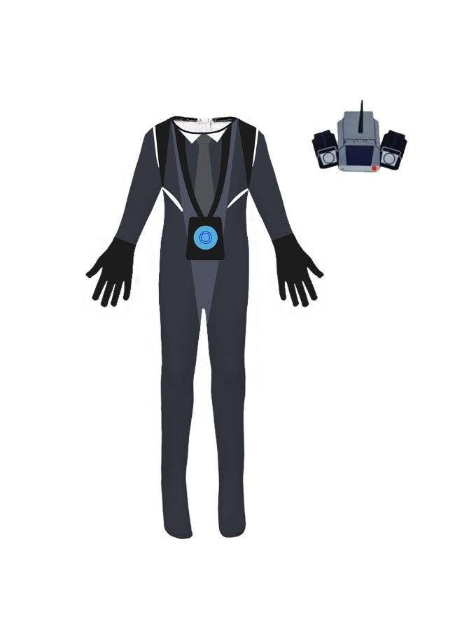 NIBEMINENT Halloween TV character costume Robot one-piece performance costume Titan Toilet Man vs. Monitor Man - Image 1