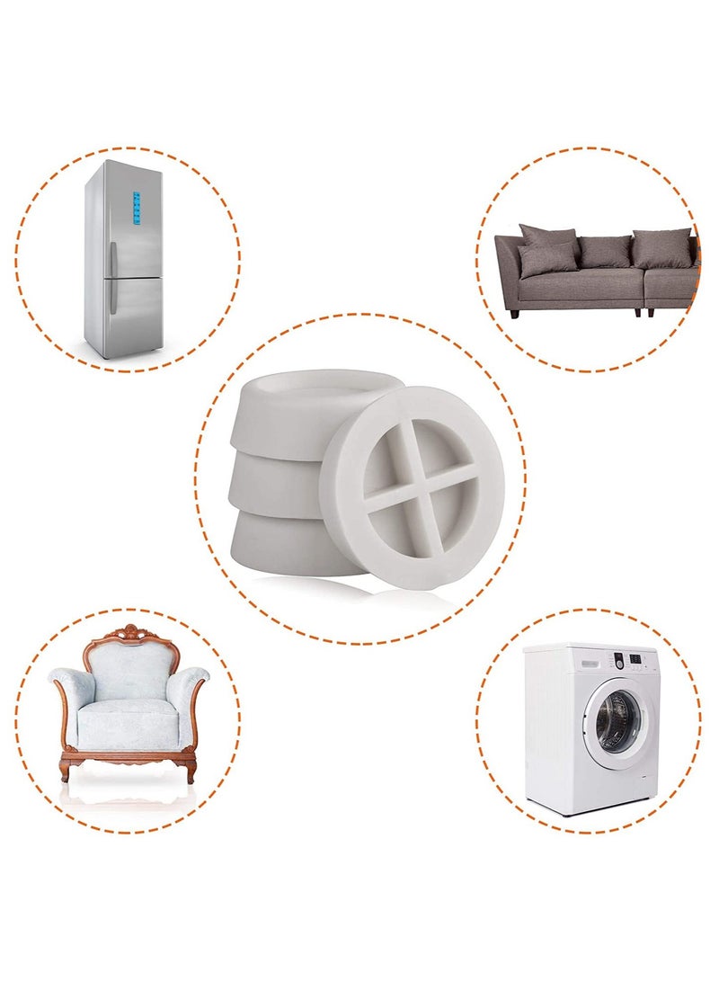 سيوسي 8 PCS Washing Machine Feet Anti Vibrant Pads Non Slip Vibration Dampers Shock Absorbing Feet Pad Rubber Block Anti Walk Washer Pads for Any Washer Dryer Machine - Image 3