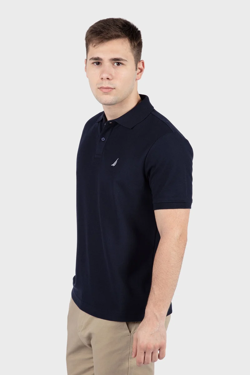NAUTICA Men's Deck Solid Polo