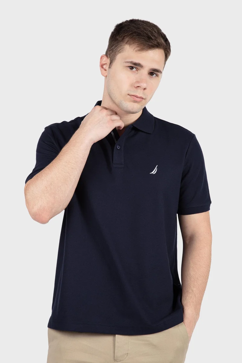 NAUTICA Men's Deck Solid Polo