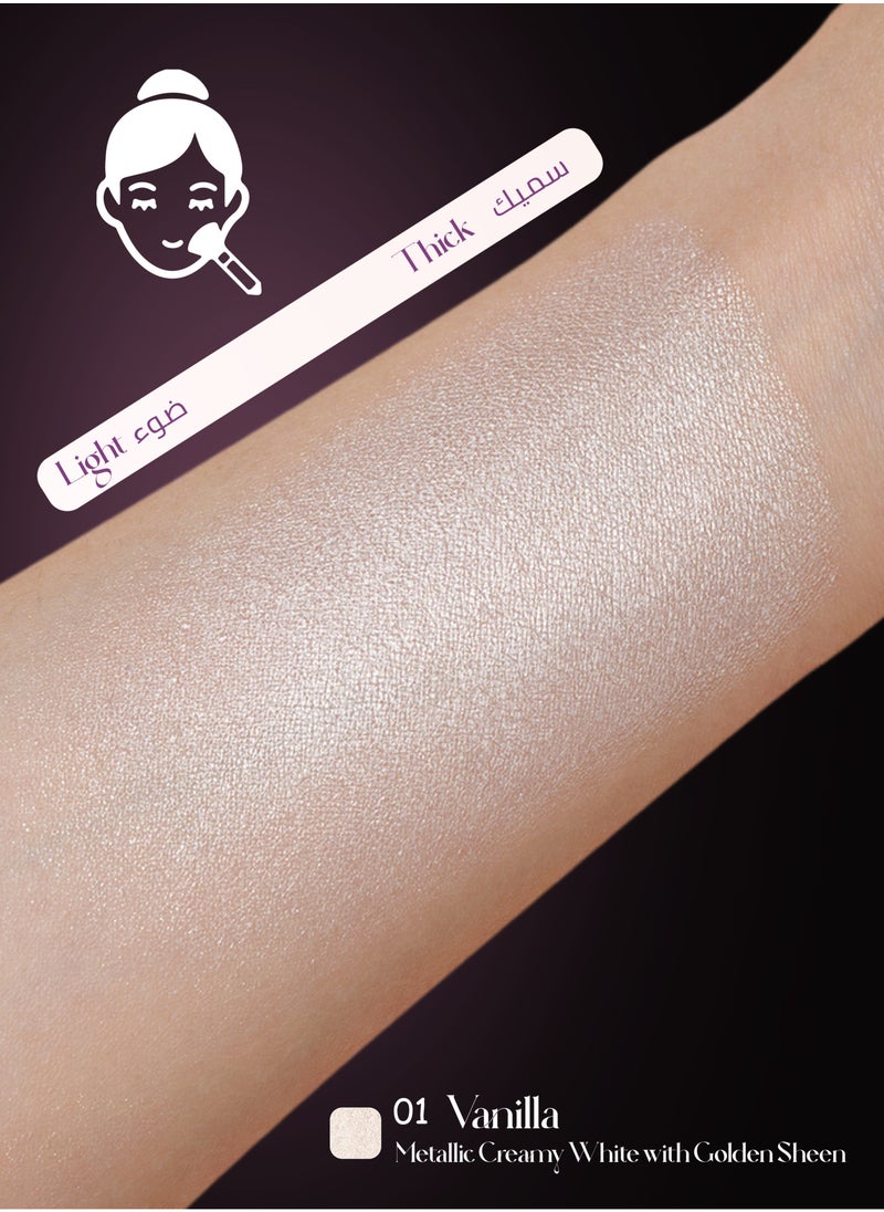 Oulac - Waterproof Eyeshadow Stick - Shimmer Eye Shadow Pencil for Highlighter, Long Lasting, Blendable Glitter Eye Makeup, Vegan & Cruelty-Free 3.8g - Vanilla - 01 - Image 1