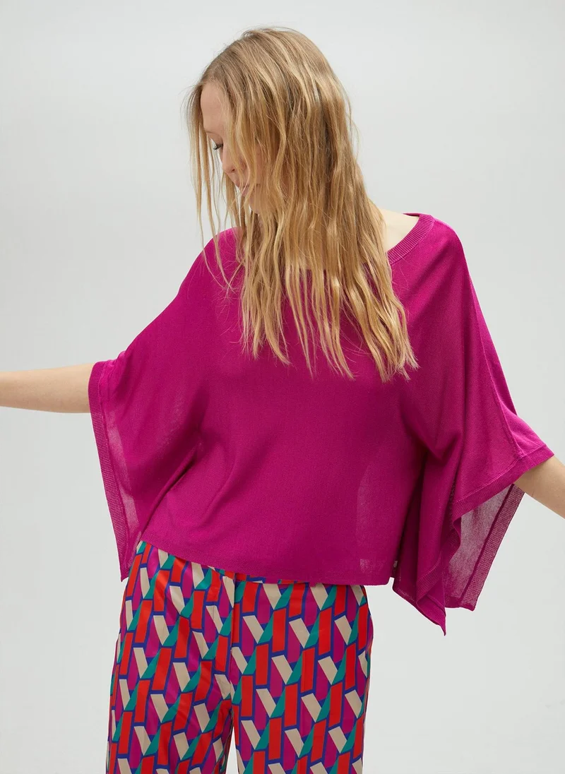 لولا كساديمونت كنزة بأكمام كاب محبوكة