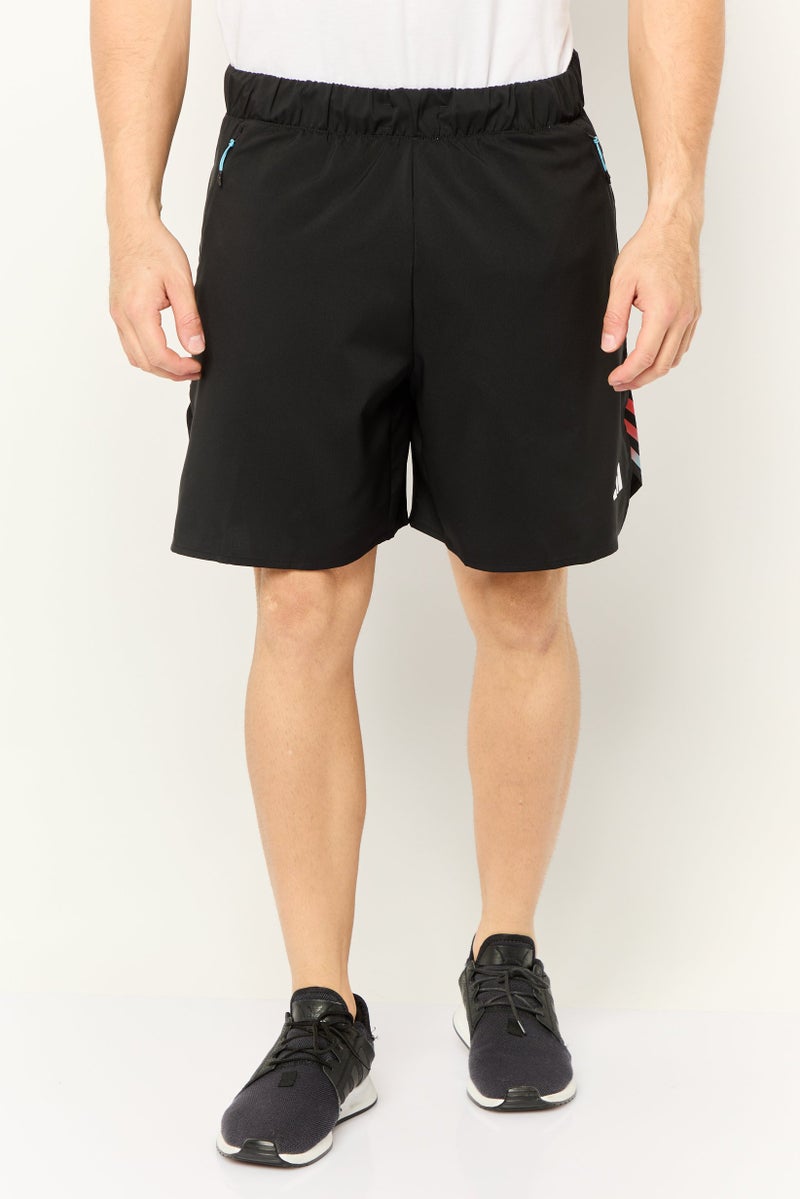 Adidas شورتات تدريب رياضية للرجال بطول 7 إنش، أسود - Image 1