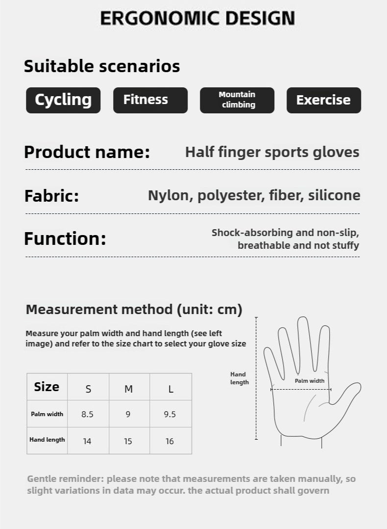 Haidue Gym Gloves Women & Men with Silicone Padding for Enhanced Grip Wear-Resistant, Anti-Slip, and Shock-Absorbing, Perfect for Sport Dumbbell, Fitness, Cycling, and Pull-Ups(M) - Image 5