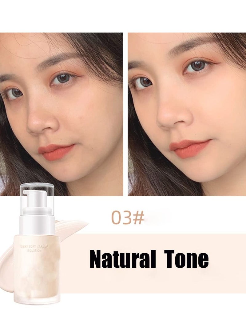 SYOSI 3 Colors Isolation Cream Moisturizing Isolation BB Cream Long lasting Matte Flawless Foundation Makeup Primer Skin Tone Correcting Brightening Primer Neutralizing Dark Circles Correct Redeness  - Image 5